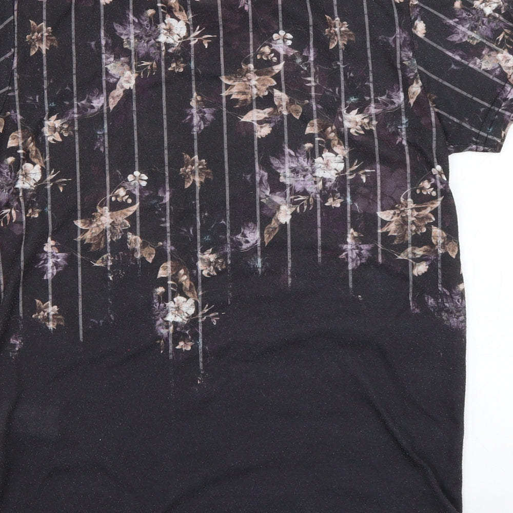 Primark Girls Brown Floral Basic T-Shirt Size 11-12 Years