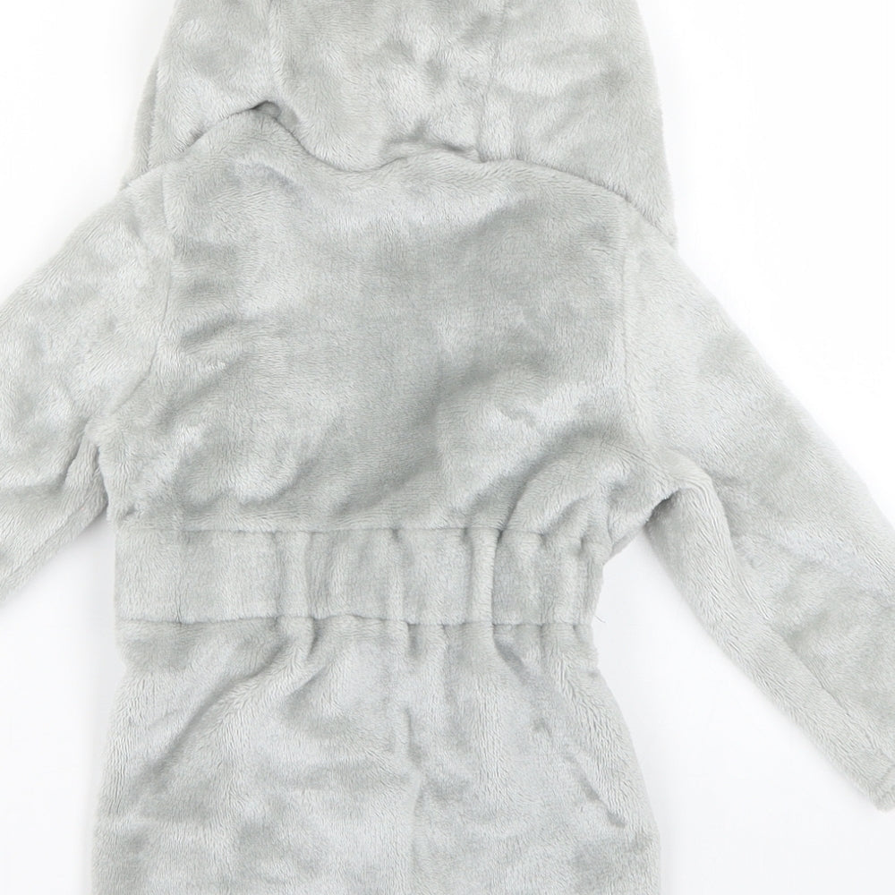 Tesco Baby Grey Geometric Babydoll Robe Size 12-18 Months