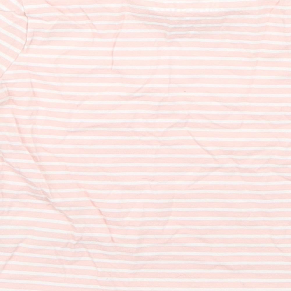 F&F Baby Pink Striped Basic T-Shirt Size 12-18 Months