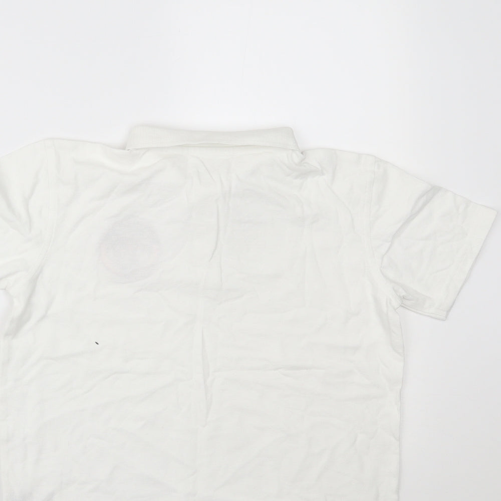 George Boys White Basic Polo Size 11-12 Years