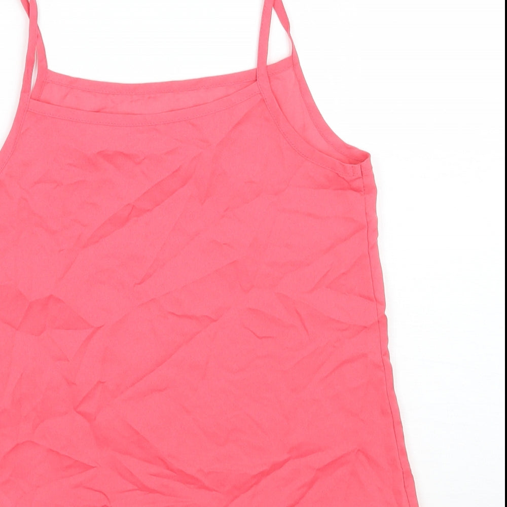George Girls Pink Basic Tank Size 8-9 Years