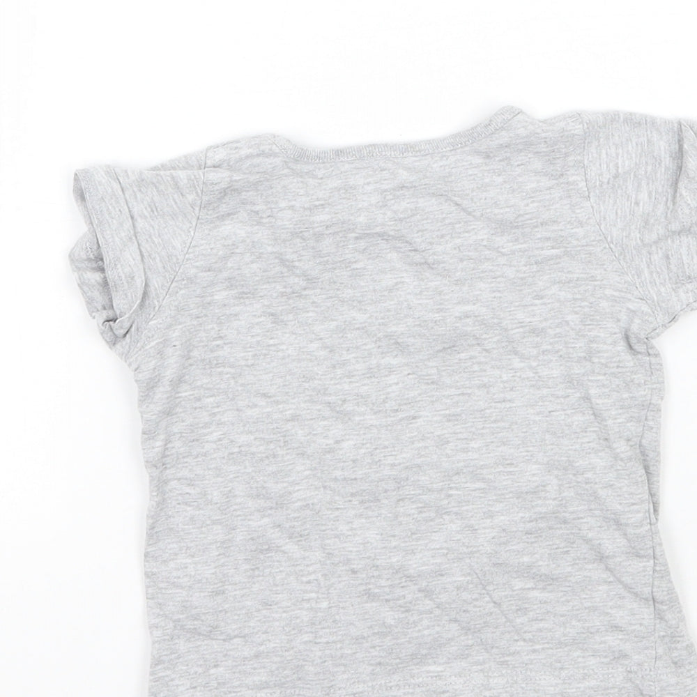 Pep&co Girls Grey Basic T-Shirt Size 9-12 Months