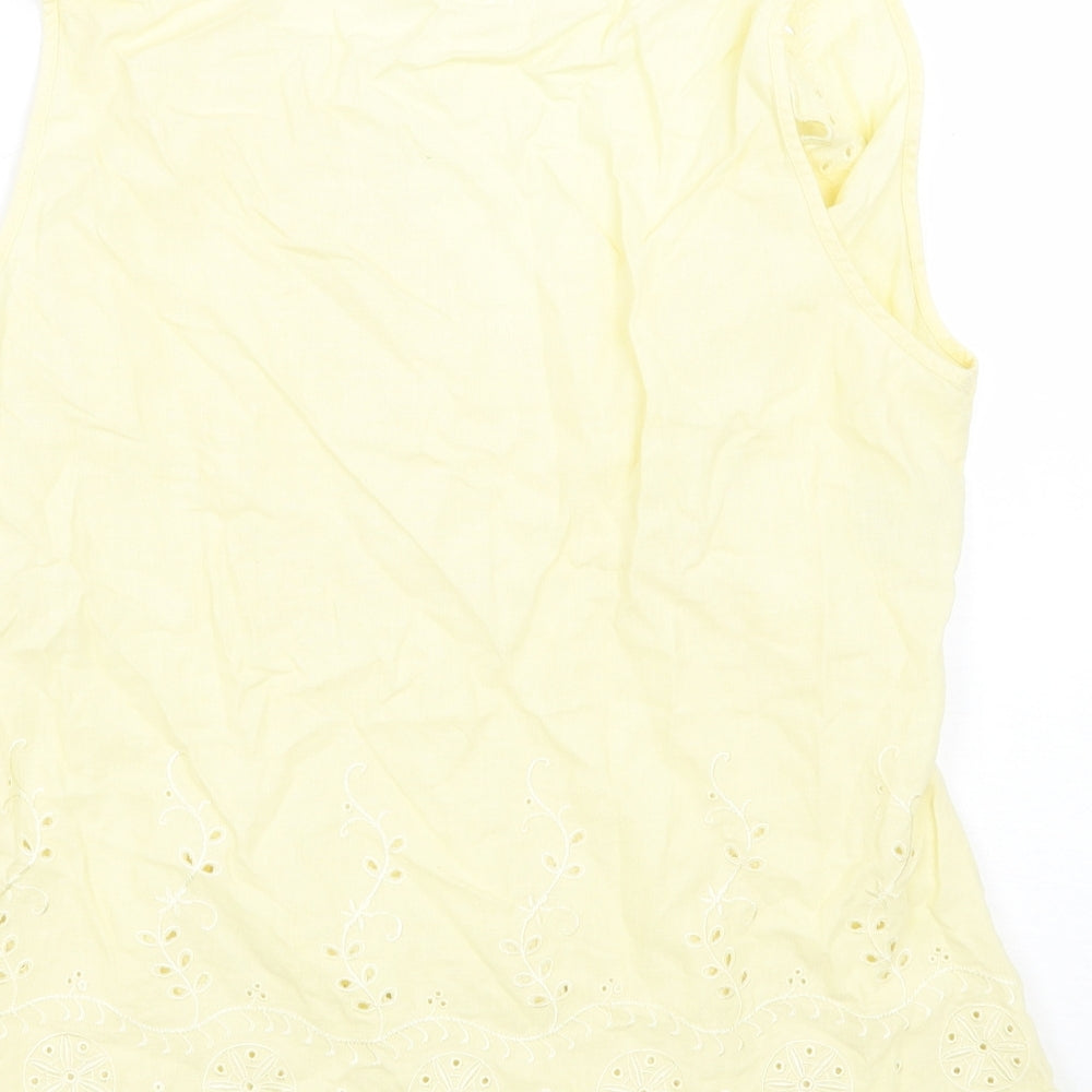 Marks and Spencer Womens Yellow Basic Blouse Size 14