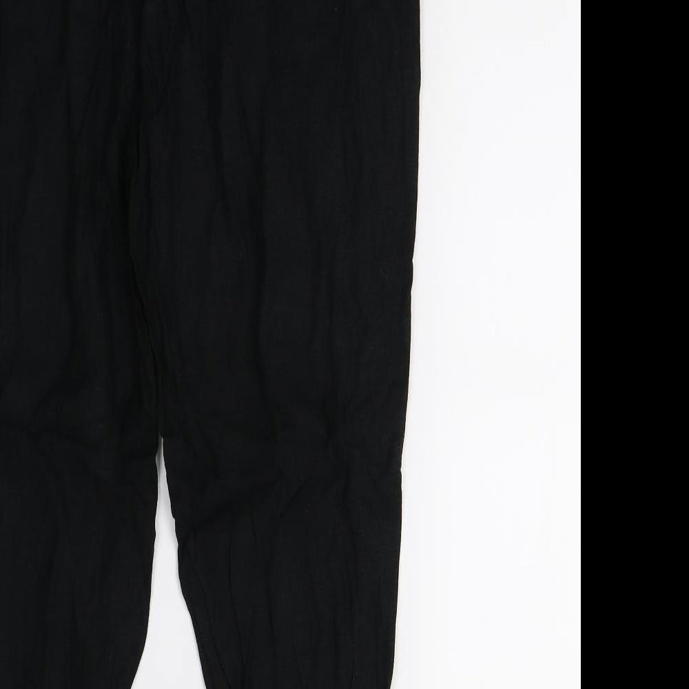 M&S Womens Black Trousers Size 14 L24 in - Short