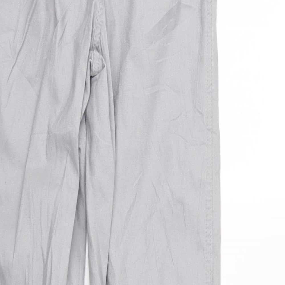 Collection L Womens Grey Denim Straight Jeans Size 14 L29 in - Elastic Waist