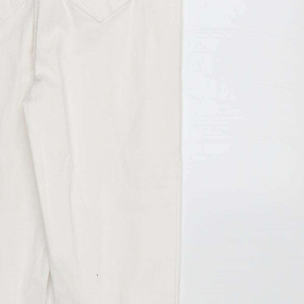 /Denim Womens White Denim Straight Jeans Size 12 L26 in