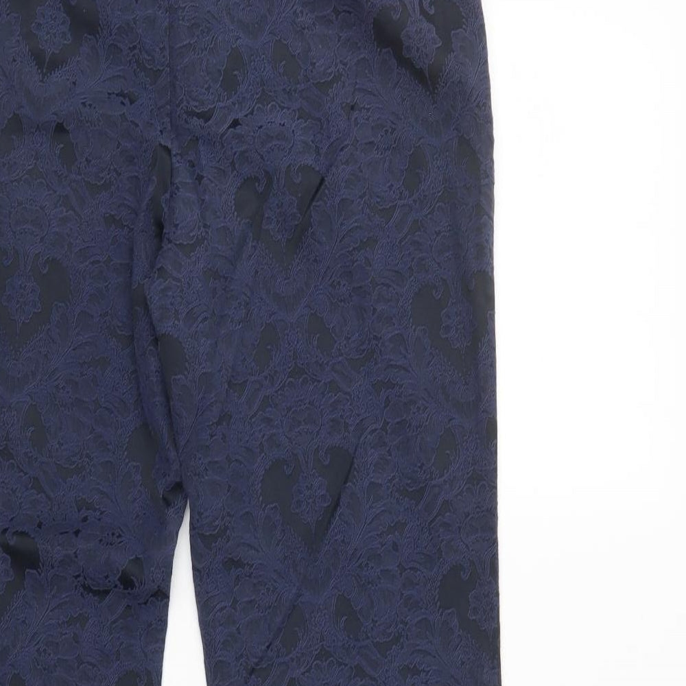 Papaya Womens Blue Floral Sweatpants Trousers L26 in