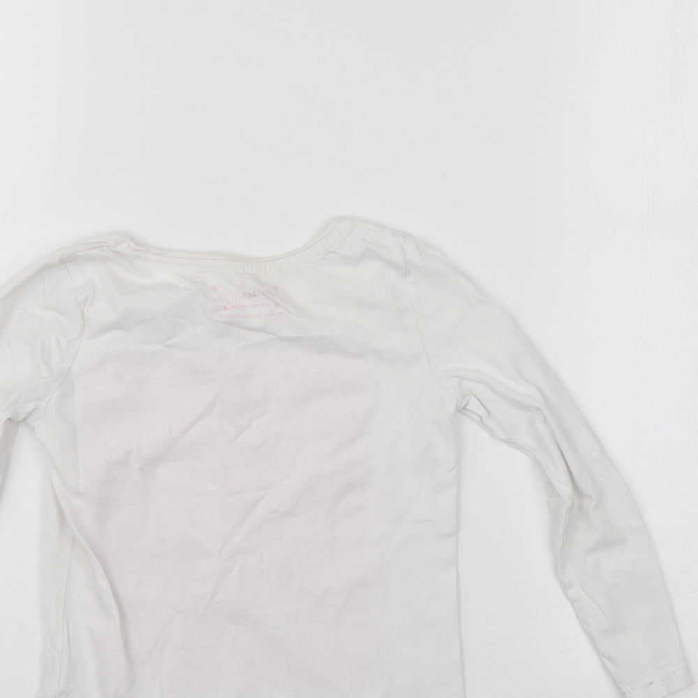Primark Girls White Pullover Jumper Size 4-5 Years