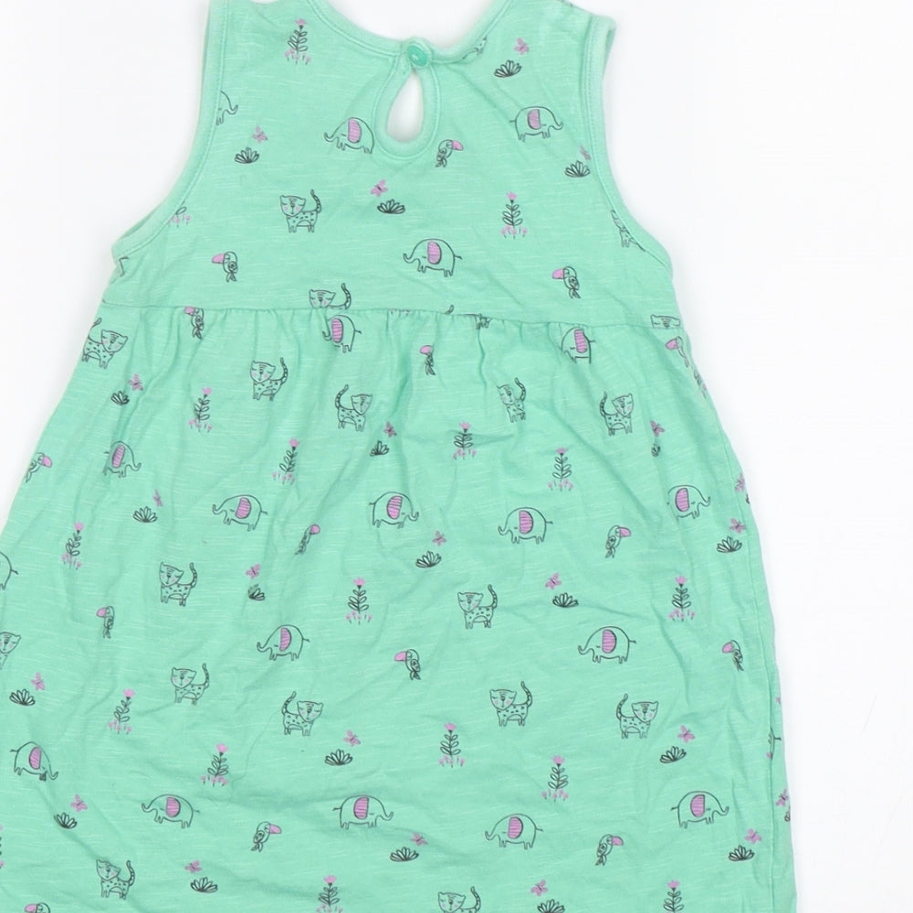 George Baby Green Geometric A-Line Size 18-24 Months