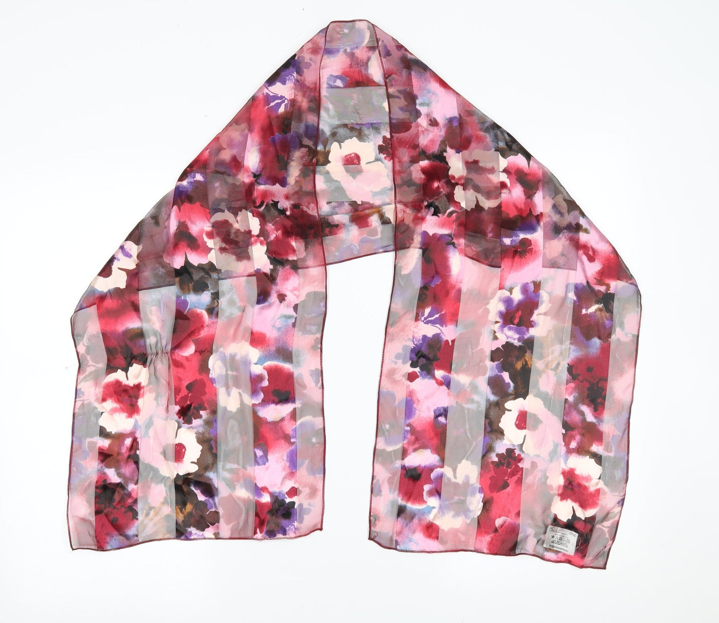 BM Womens Pink Floral Scarf