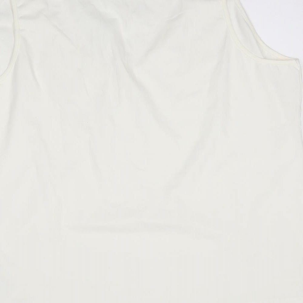 Bonprix Womens White Basic Blouse Size 2XL