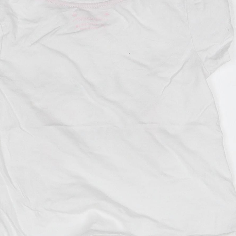 Primark Girls White Basic T-Shirt Size 5-6 Years - love to dance