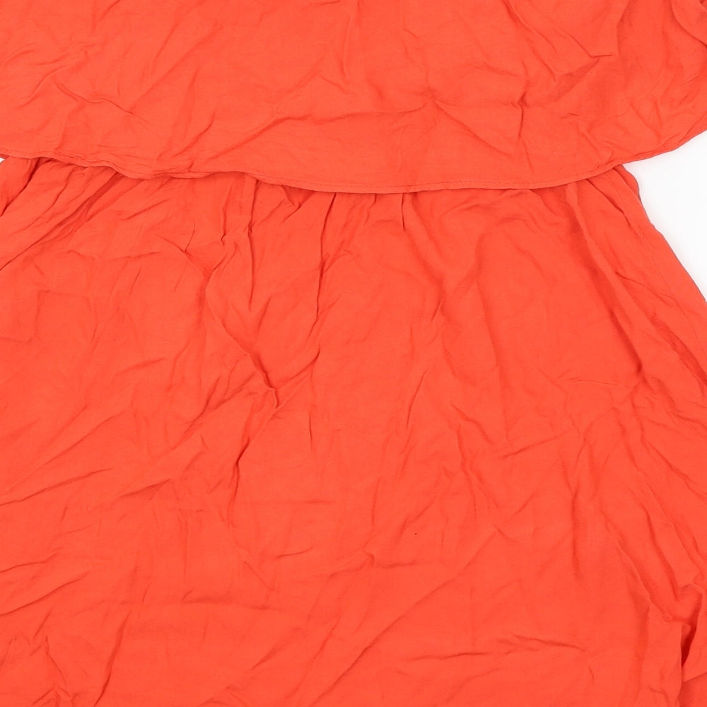 H&M Womens Red Basic Blouse Size 14