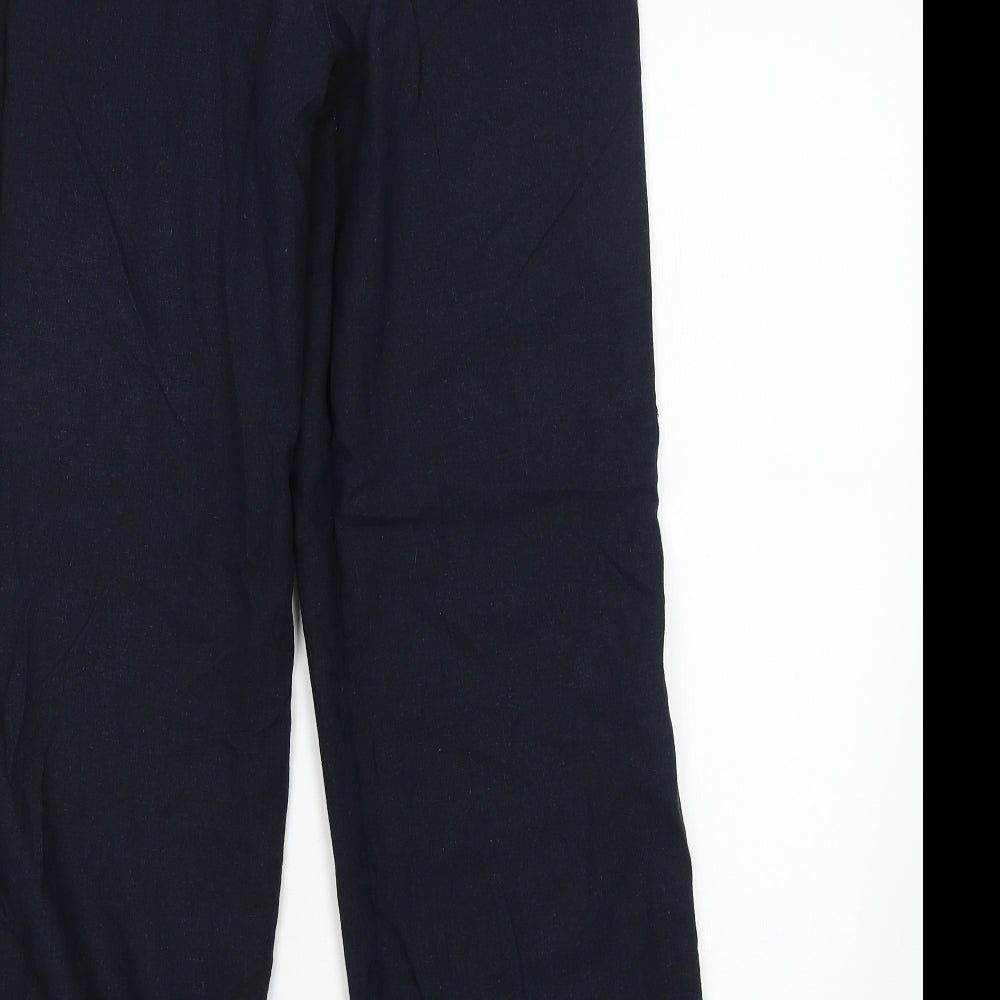 Mia Moda Womens Blue Chino Trousers Size 12 L28 in