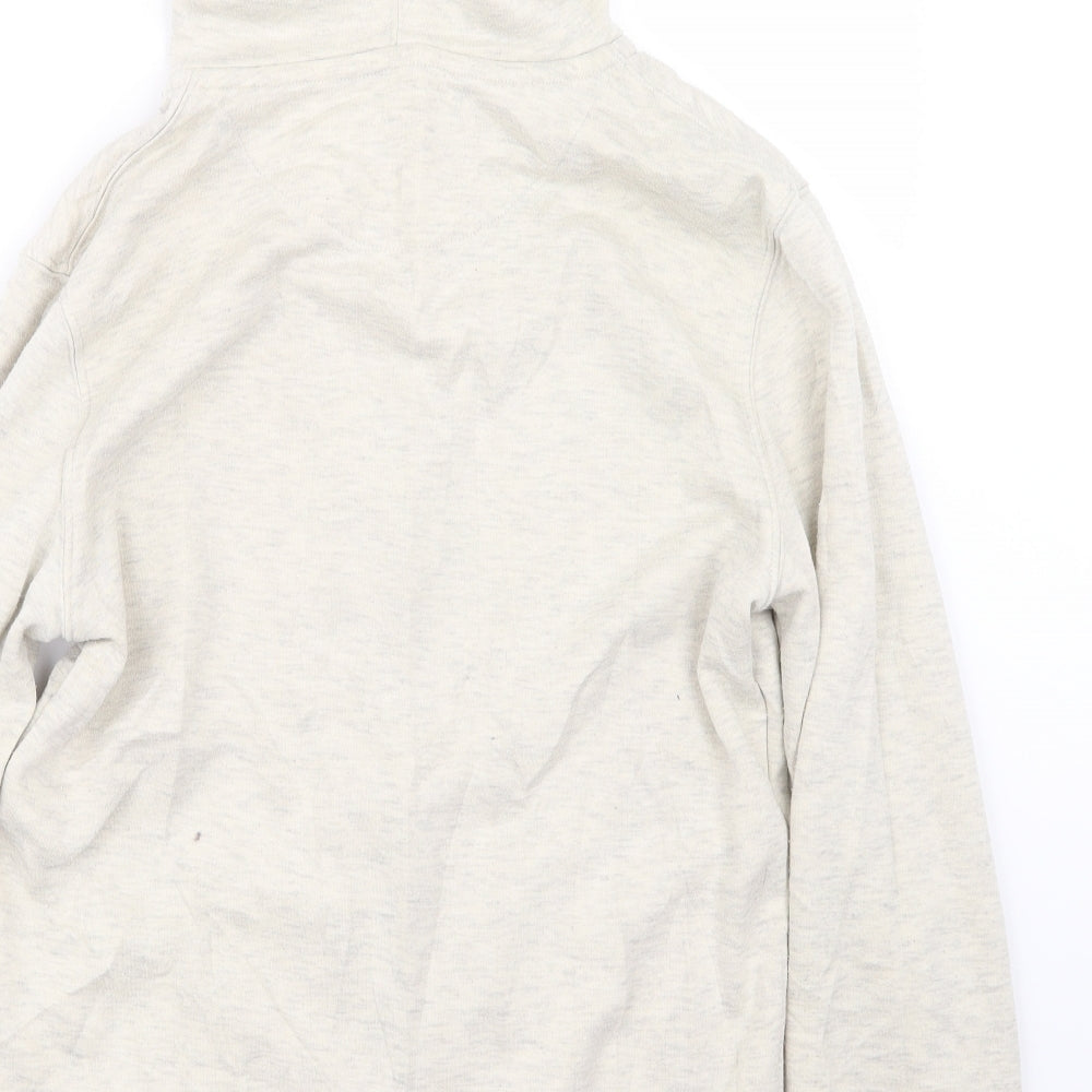 Easy Mens Ivory Full Zip Hoodie Size S