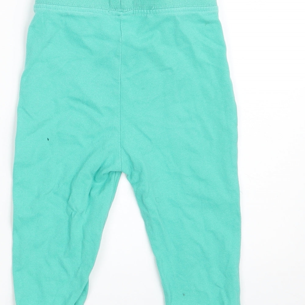 Baby Boys Green Jogger Trousers Size 12 Months - Inside Leg 9 Inches