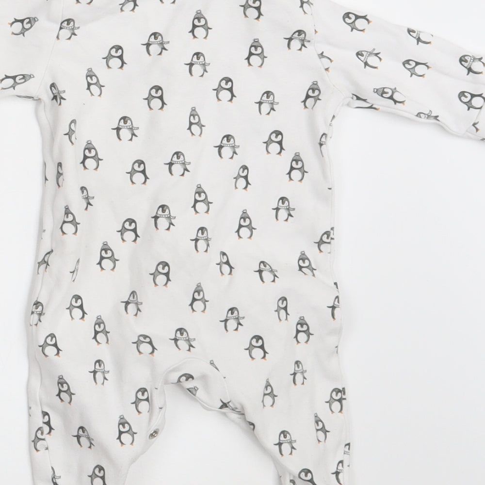NEXT Baby White Animal Print Coverall One-Piece Size 0-3 Months