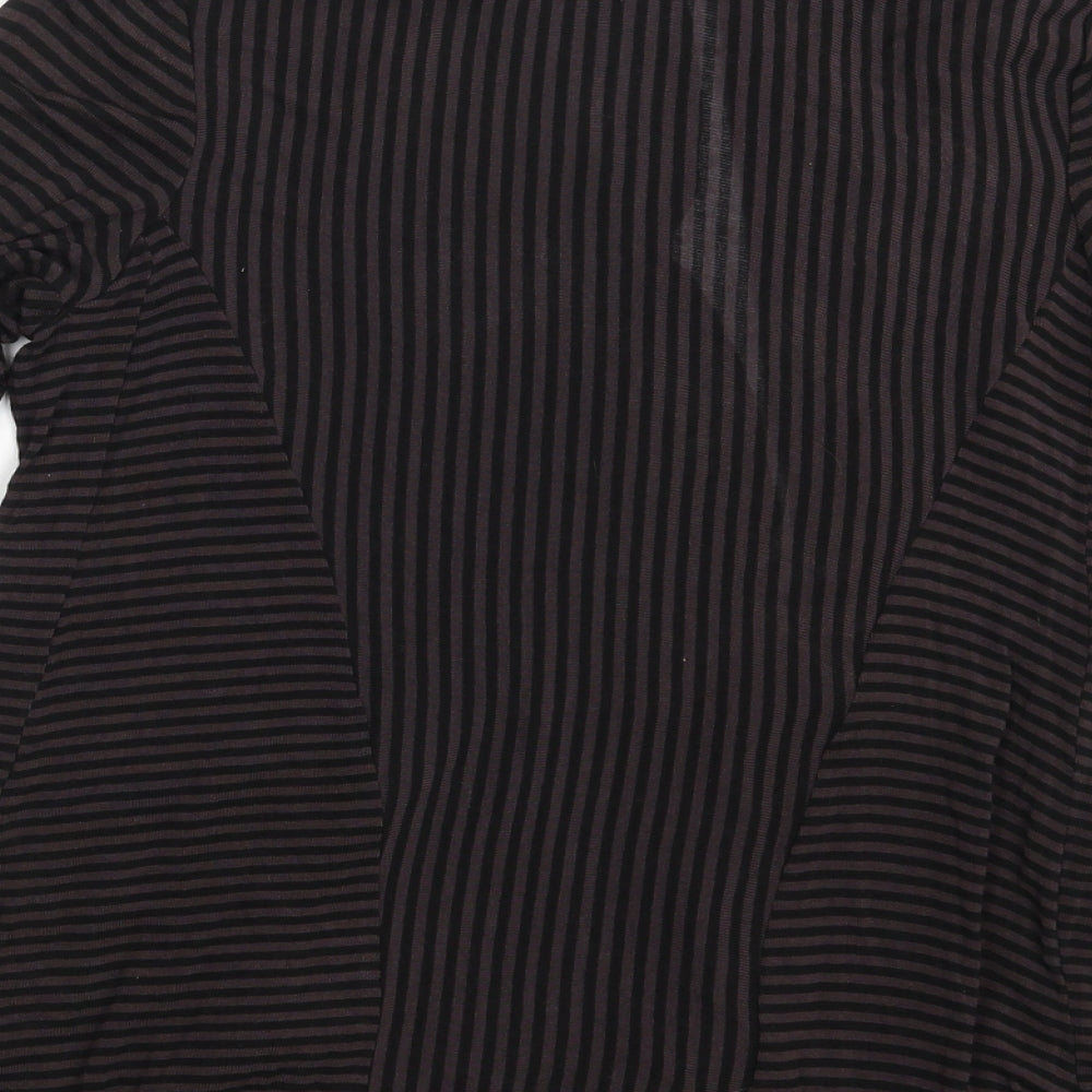 F&F Womens Black Striped Wrap Jumper Size 8