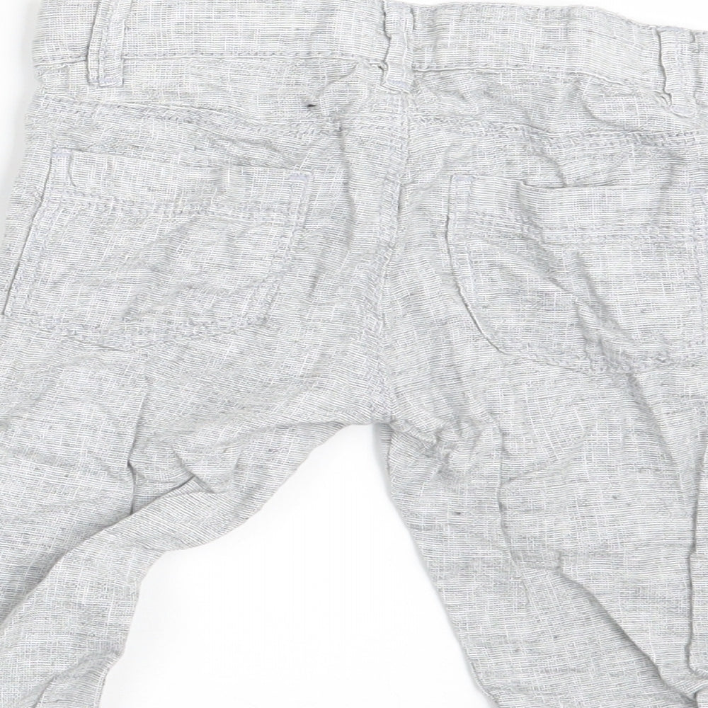 H&M Boys Grey Cropped Trousers Size 12-18 Months - Inside Leg 11 Inches