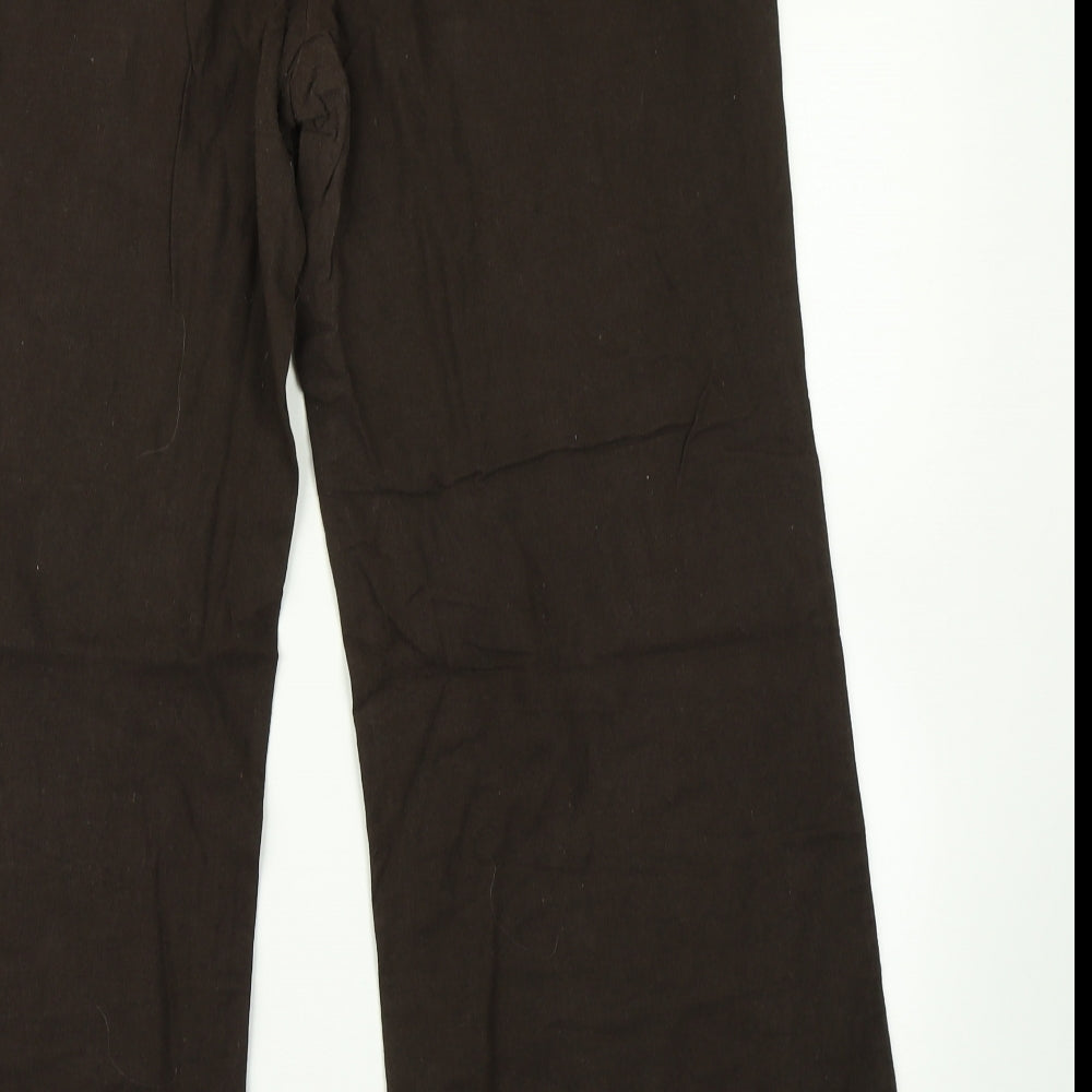 Lexxi Womens Brown Trousers Size 14 L27 in