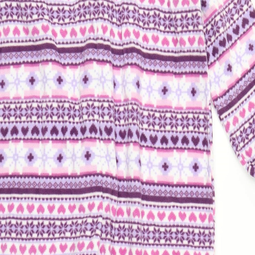 Secret Possessions Womens Purple Fair Isle Top One Piece Size M