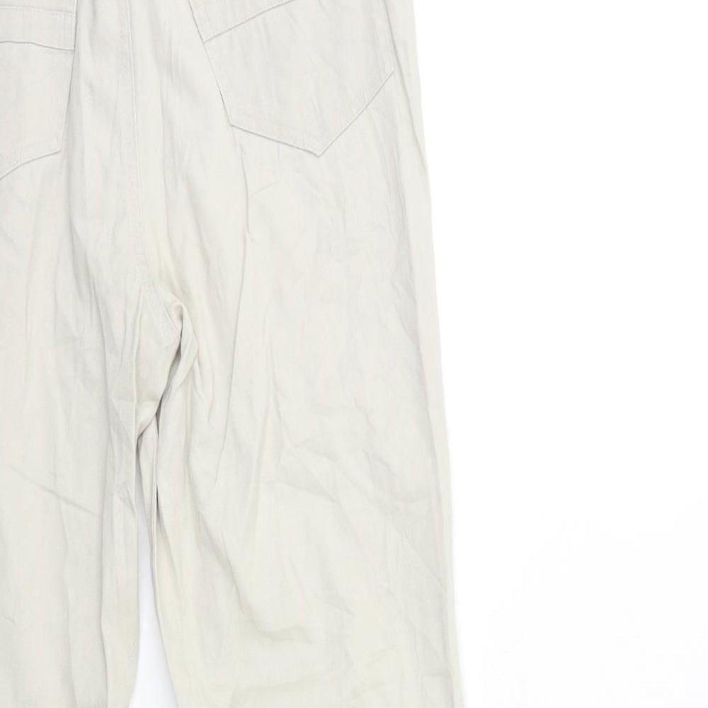 Preworn Womens Beige Straight Jeans Size 12 L27 in