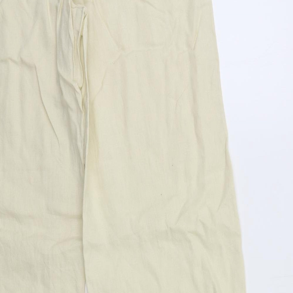 H&M Womens Beige Trousers Size 14 L32 in