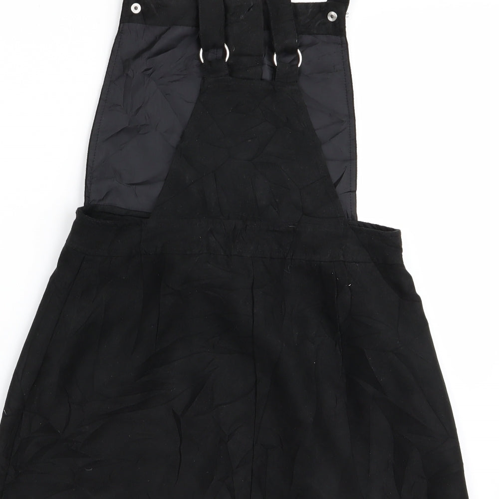 divided# Womens Black Pinafore/Dungaree Dress Size 6