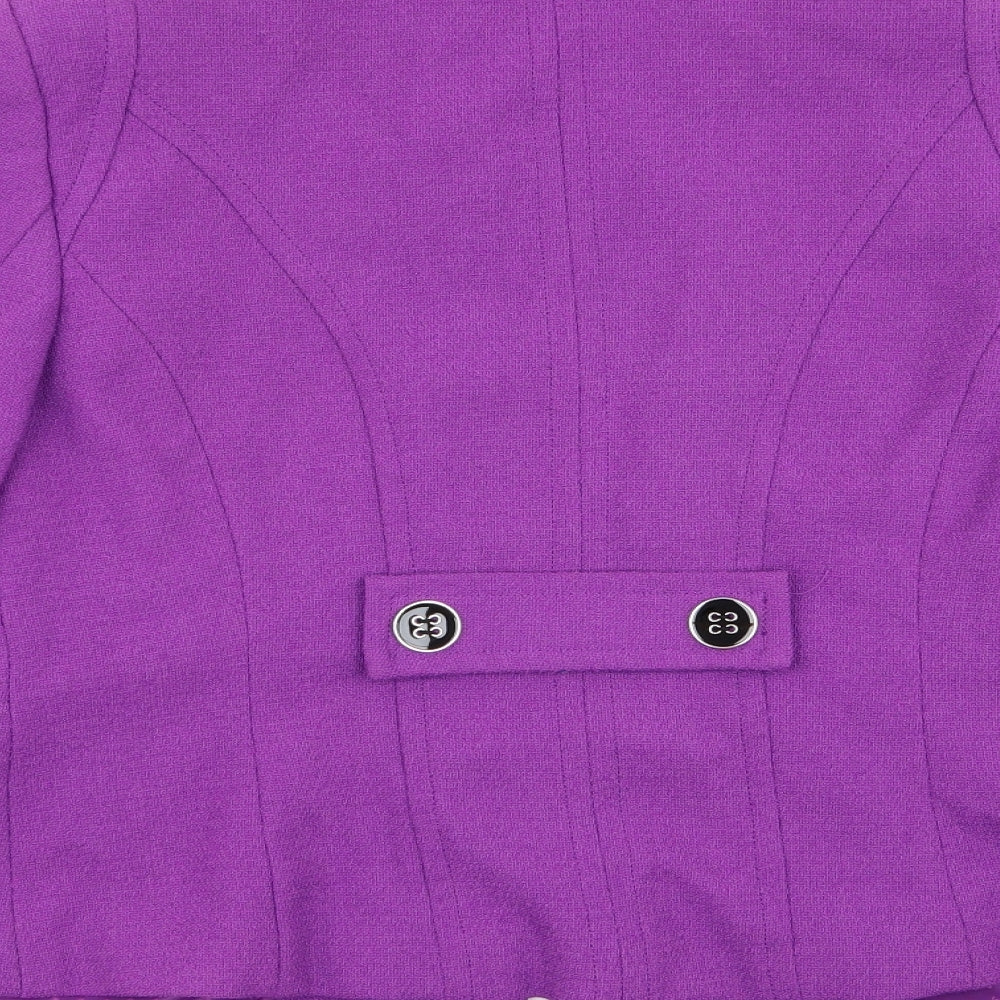 Debenhams Womens Purple Overcoat Coat Size 14
