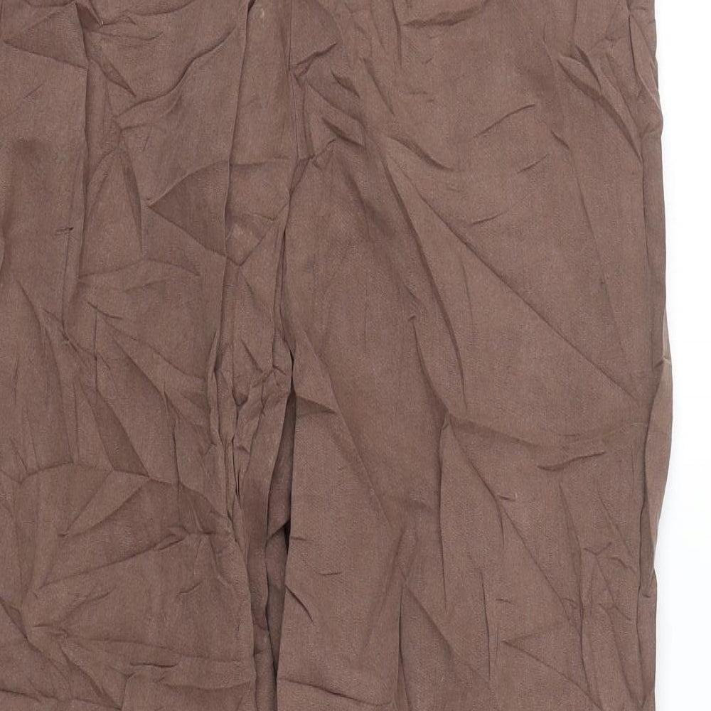 Marks & Spencer Womens Brown Trousers Size 14 L25 in