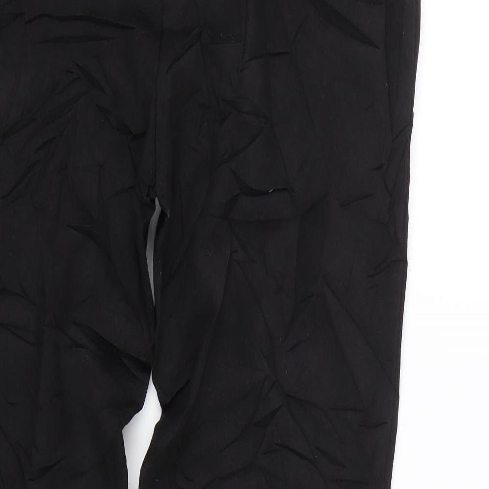 Papaya Womens Black Trousers Size 10 L26 in