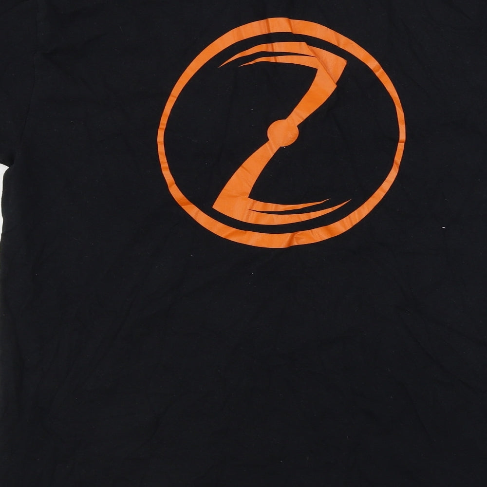 Gildan Mens Black Paisley T-Shirt Size M