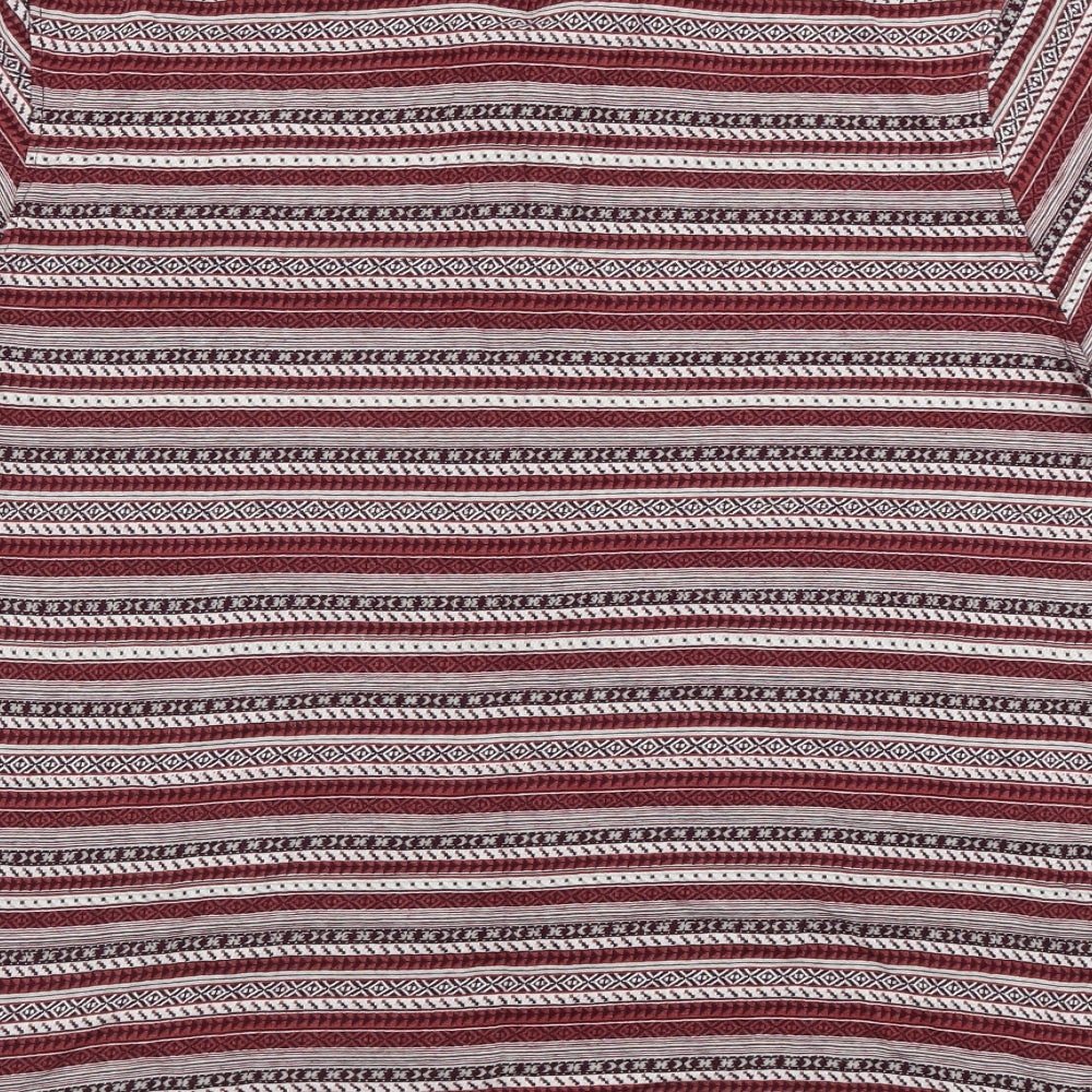 Sandstone & Co Men Mens Red Geometric Polo Size S