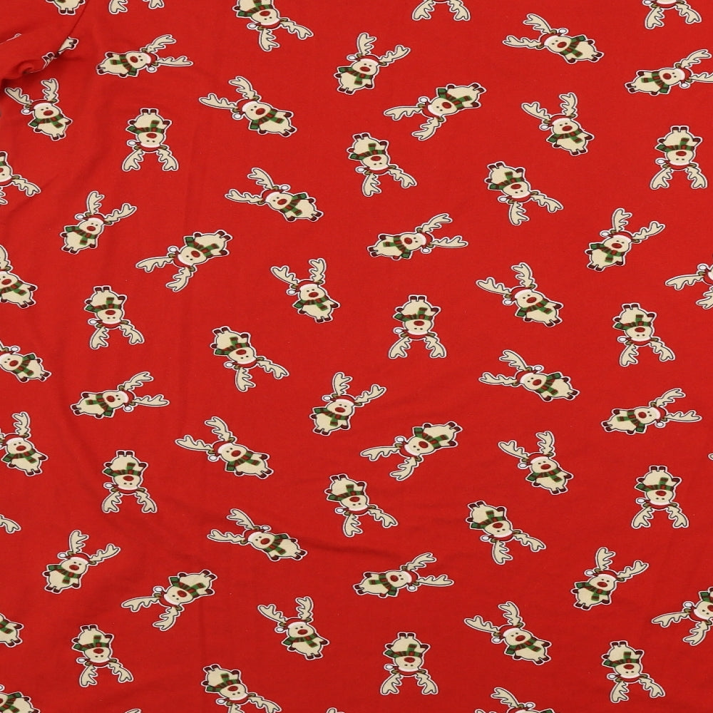 Merry Christmas Womens Red A-Line Size L