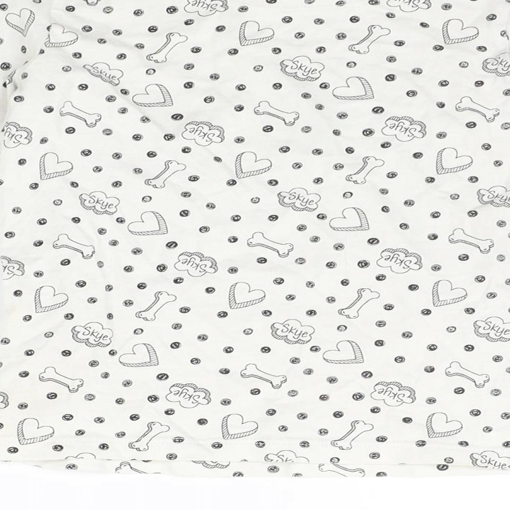 George Boys White Geometric Basic T-Shirt Size 6-7 Years