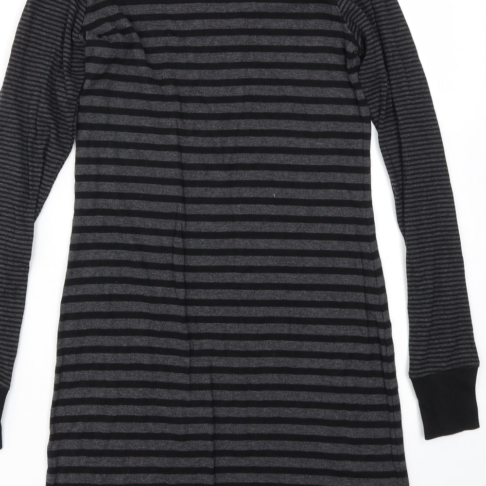 H&M Womens Black Striped Fit & Flare Size S