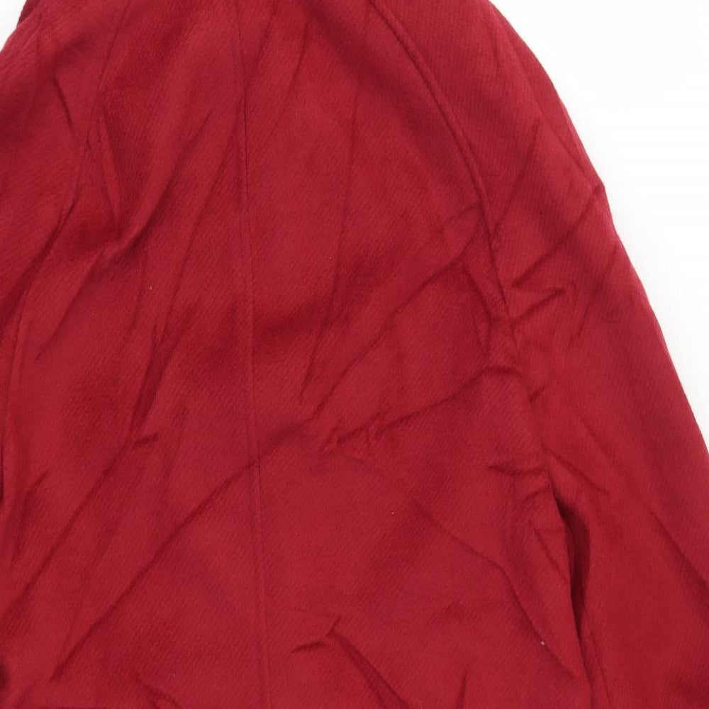 M&S Womens Red Jacket Coat Size 8