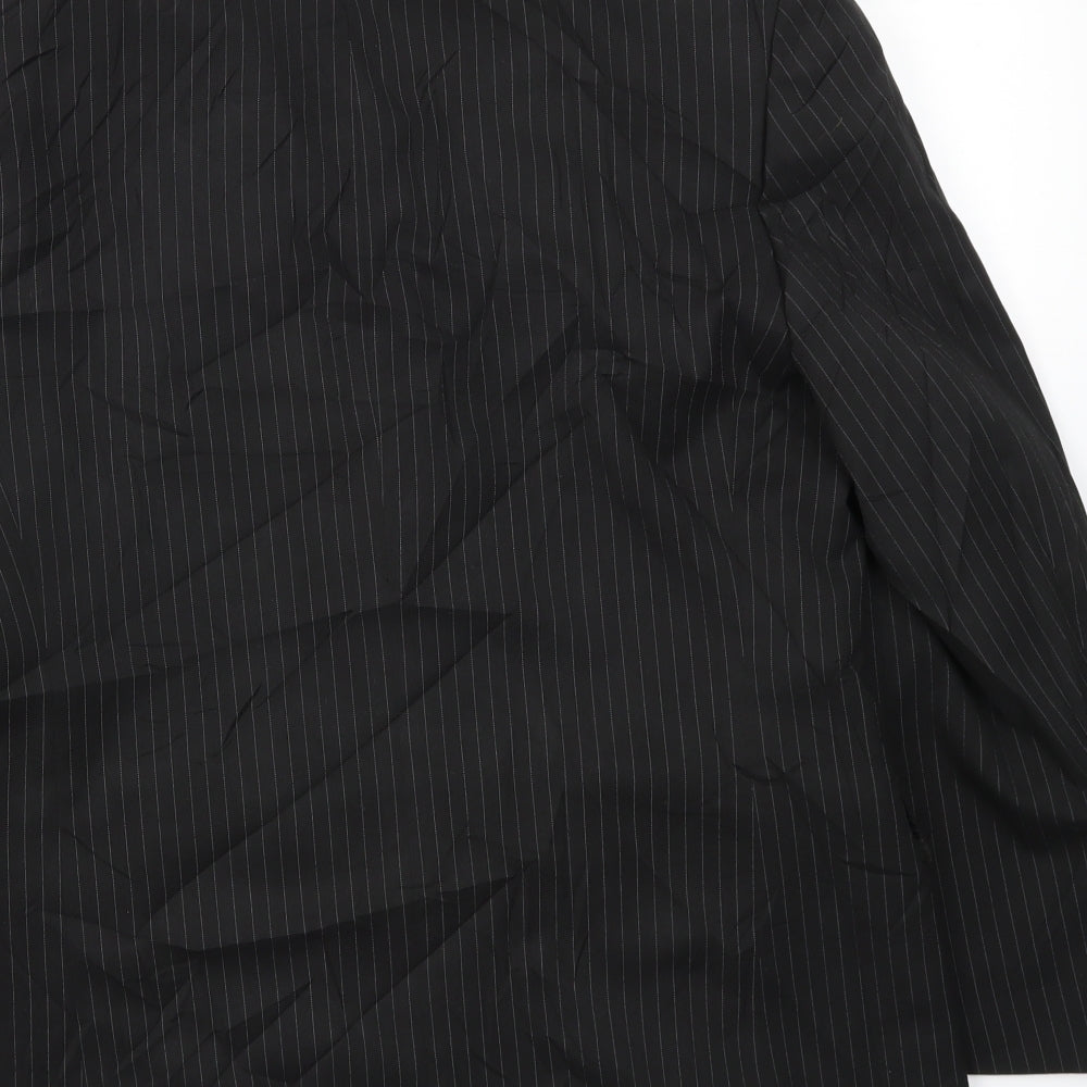 Taylor & Reece Mens Black Striped Jacket Blazer Size 40