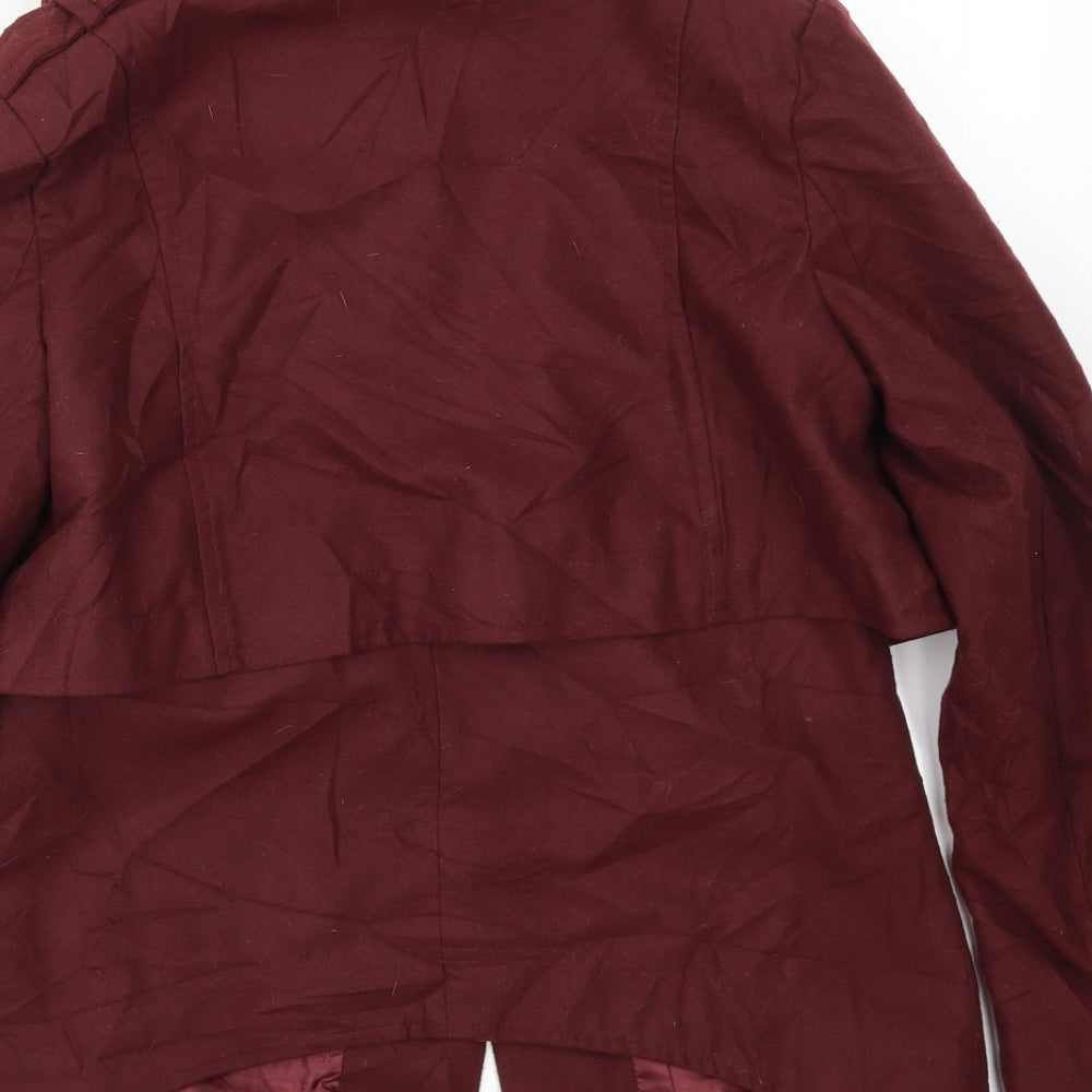 CUTIE Womens Red Jacket Blazer Size 10