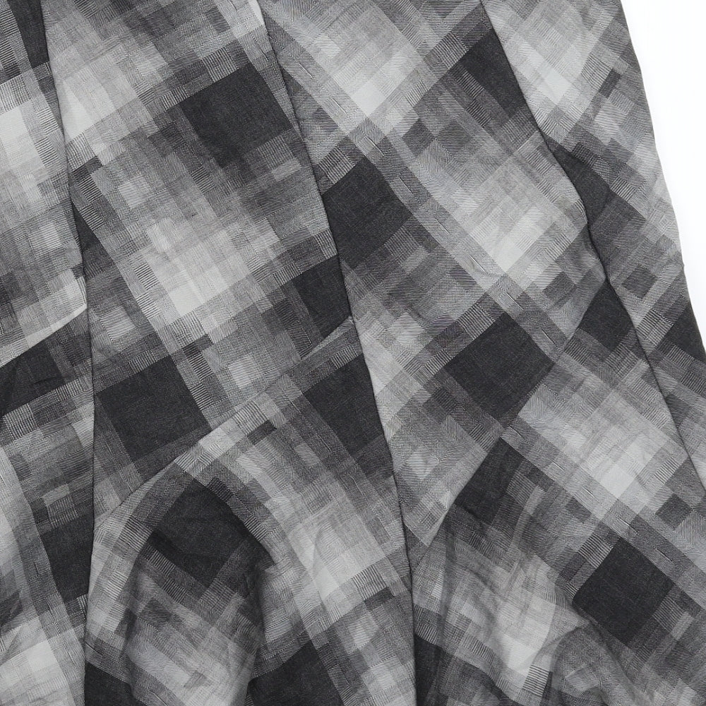 Marks & Spencer Womens Grey Geometric Flare Skirt Size 10