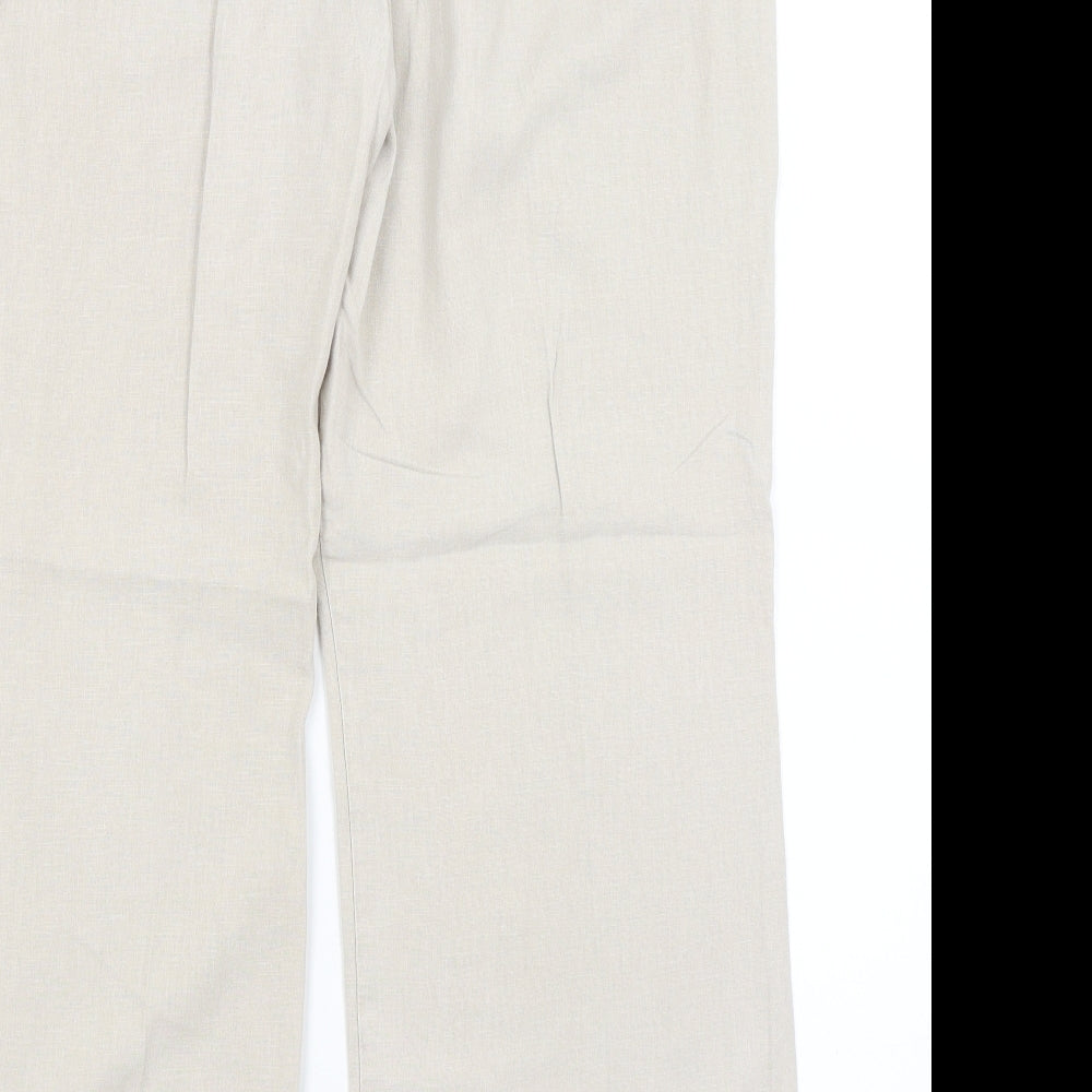 &S Womens Beige Trousers Size 16 L28 in