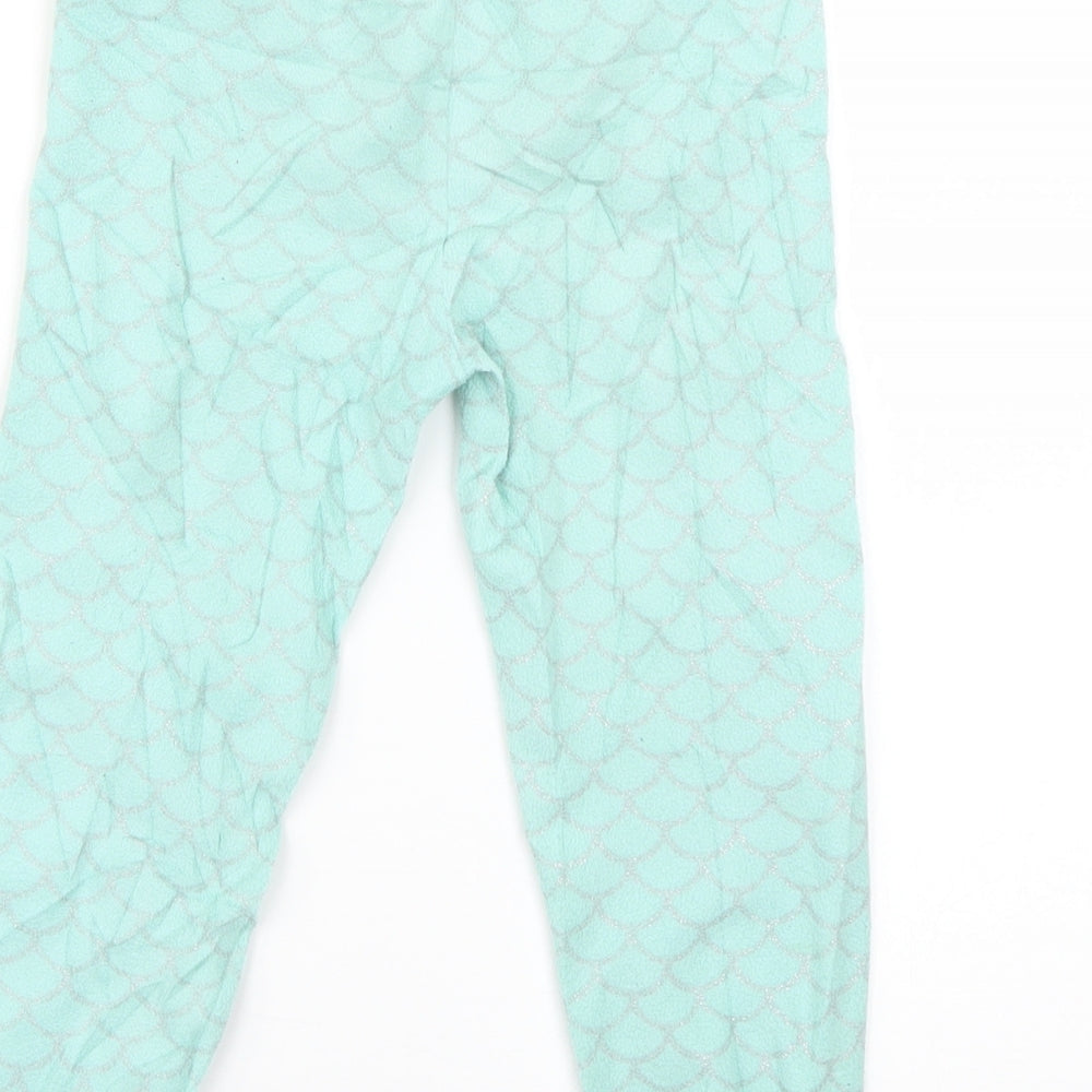 Primark Girls Blue Geometric Cami Pyjama Pants - mermaid