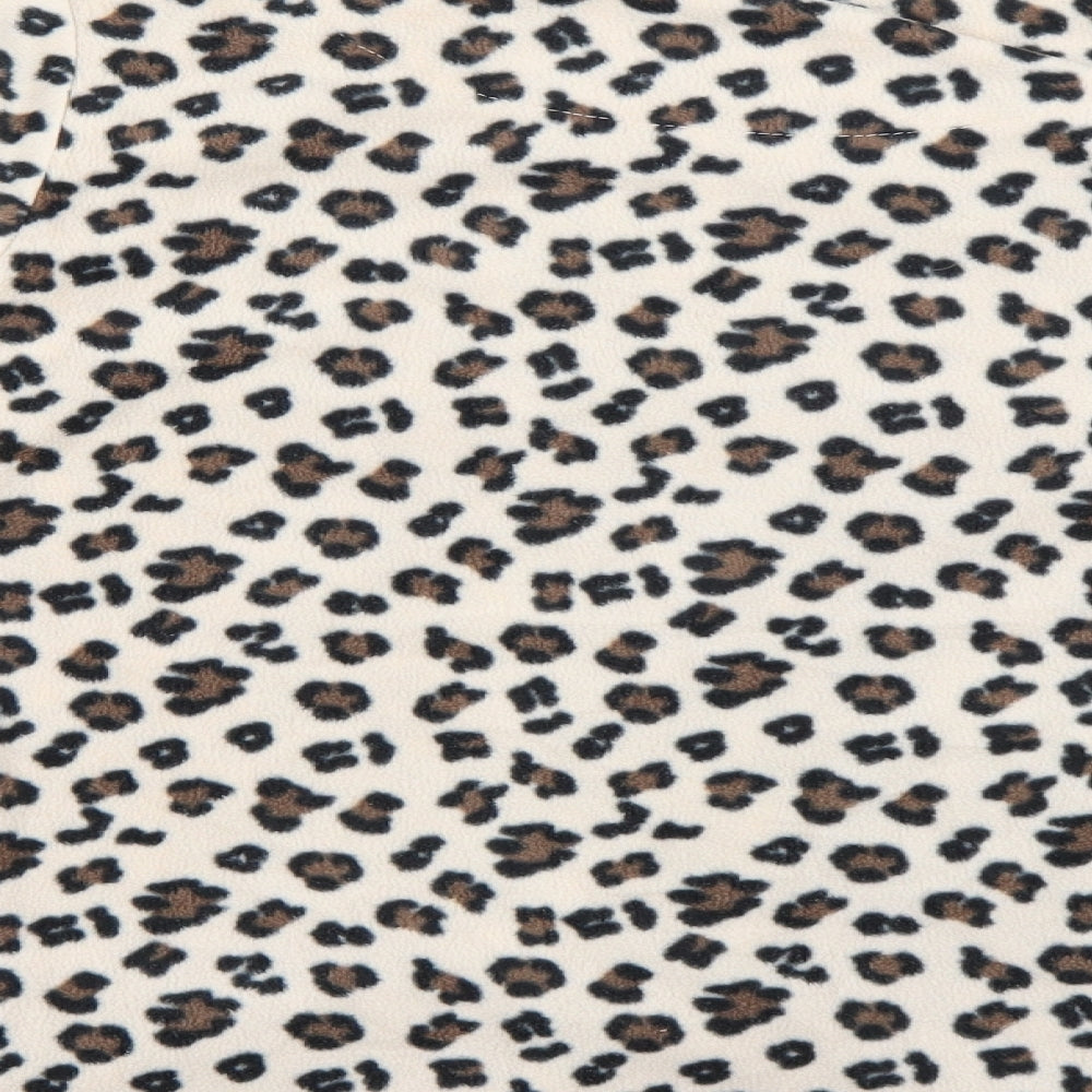 Primark Womens Brown Animal Print Top Pyjama Top Size 8