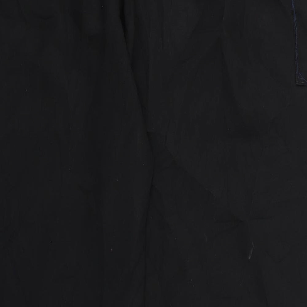 Preworn Womens Black Trousers Size 16 L29 in