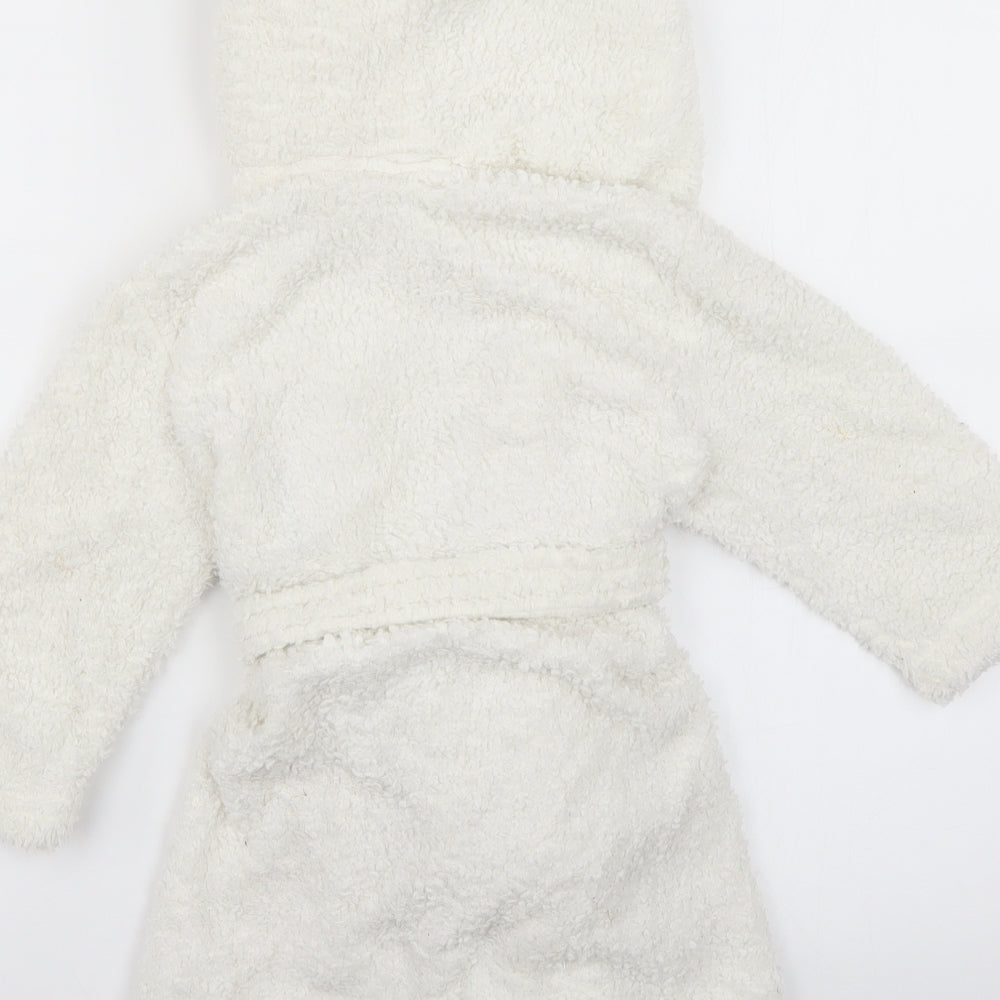 minikidz Girls White Solid Top Robe Size 2-3 Years