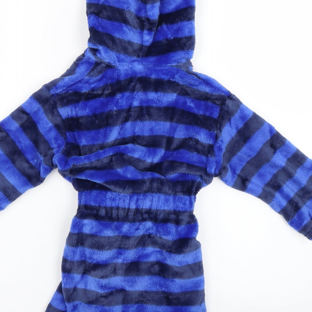 Marks & Spencer Boys Blue Striped Robe Size 2-3 Years
