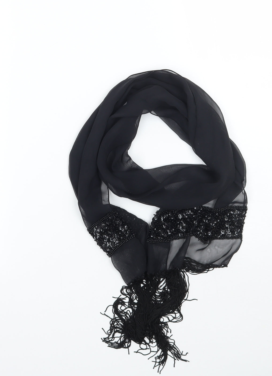 Preworn Womens Black Scarf