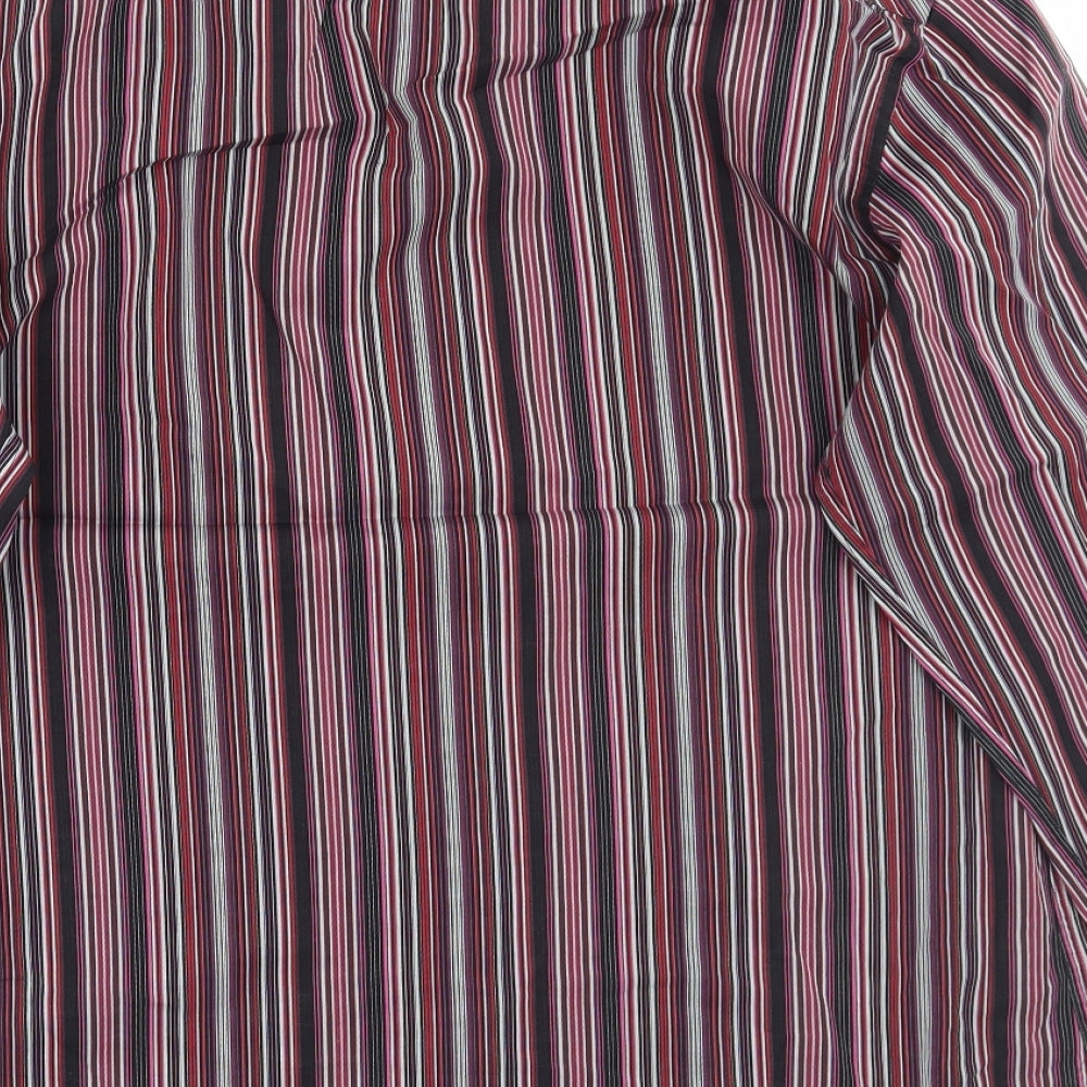 NEXT Mens Black Striped Button-Up Size M