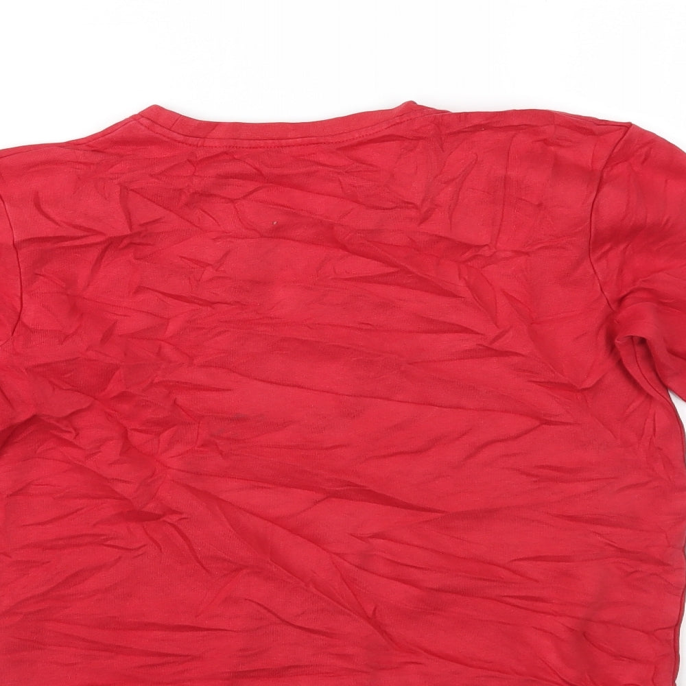 George Boys Red Pullover Jumper Size 10-11 Years