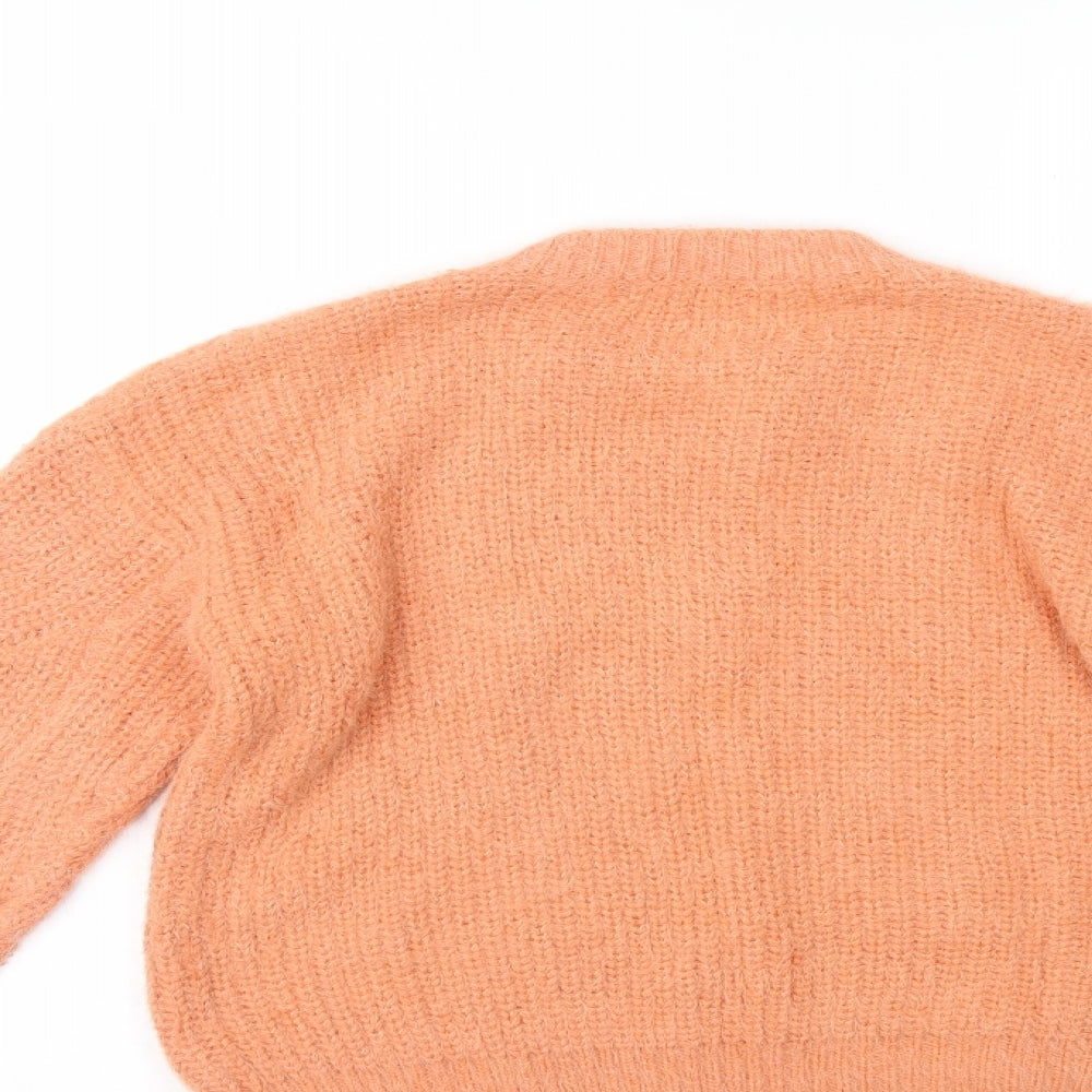 M&Co Womens Orange Pullover Jumper Size 10